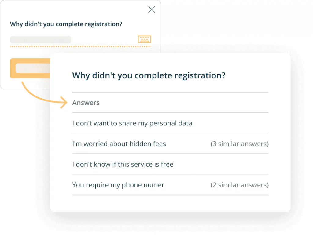 Widget is a part of the Customer Journey Surveys